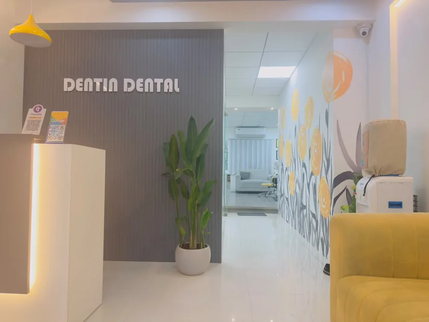 Clinic reception at DENTIN Multispeciality Dental Clinic & Implant Center, HSR Layout Bengaluru