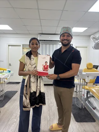 Invisalign clear aligners patient with Dr. Prahlad Shenava and Dr. Kumar Gaurav at DENTIN Multispeciality Dental Clinic & Implant Center, HSR Layout Bengaluru