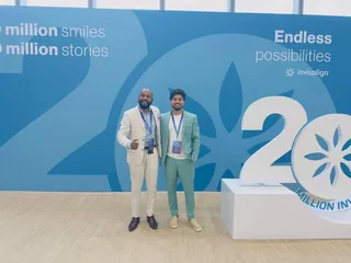 Dr. Prahlad Shenava and Dr. Kumar Gaurav at an Invisalign provider event, DENTIN HSR Layout Bengaluru